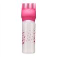 Flacon de teinture pour cheveux Shampooing Flacon applicateur de colorant pour cheveux avec peigne 170 ml (Rose hygiene blouse-3