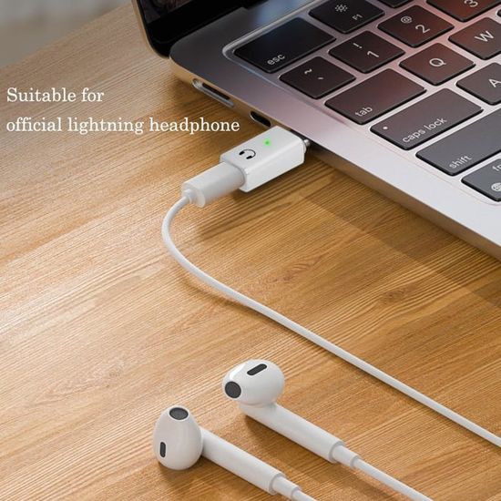 Adaptateur Audio USB-C Vers Lightning – Convertisseur Hi-Fi Pour Casque – Compatible IPhone, IPad, MacBook – Petit Et Portable