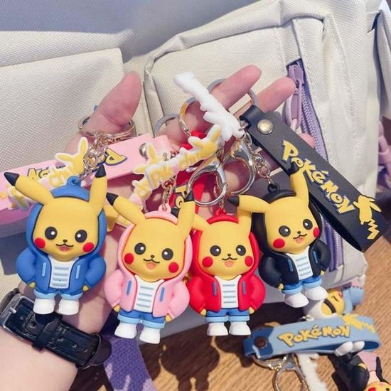 Set de 3 pièces Porte-clés Pokémon Pikachu Squirtle Charmander 6 cm -  Cdiscount Bagagerie - Maroquinerie
