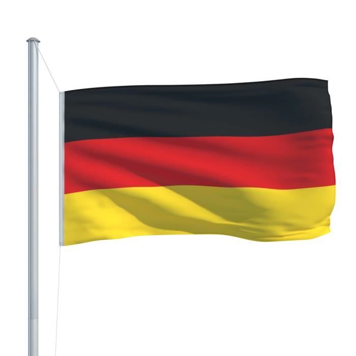 Mât télescopique alu drapeau Allemagne 650 cm hampe jardin mât de hissage  pylône
