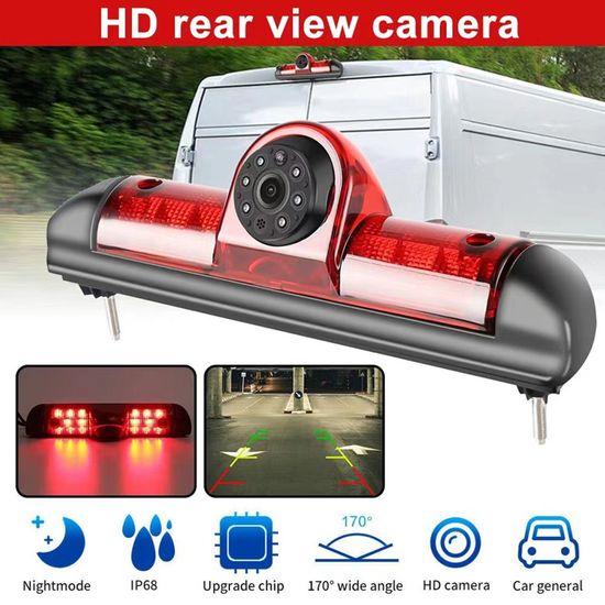 Caméra De Recul Intégrée Feu Stop + Écran 7" TFT Pour Fiat Ducato, Peugeot Boxer, Citroën Jumper - Vision Nuit