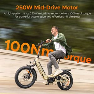 Engwe L20 Boost vélo électrique 20 pouces gros pneus