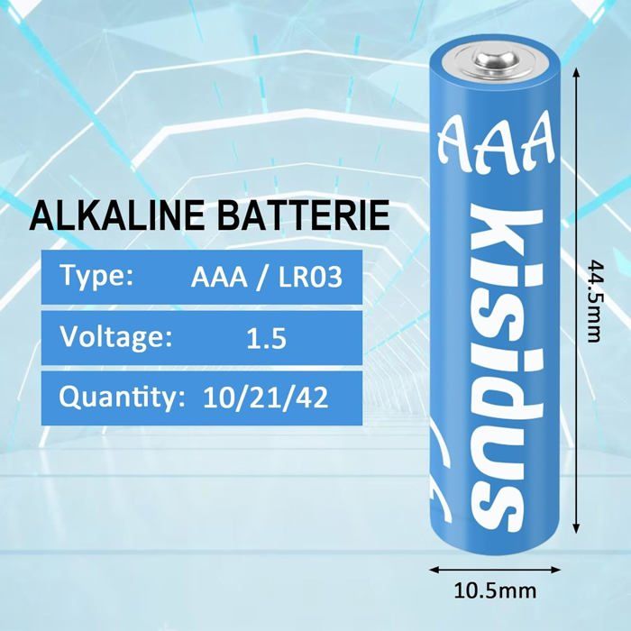 Batterie Alcaline AAA LR03 1.5V | Confezione Da 60 Pezzi | Durata 10 Anni | Per Giocattoli, Sveglie E Elettronica