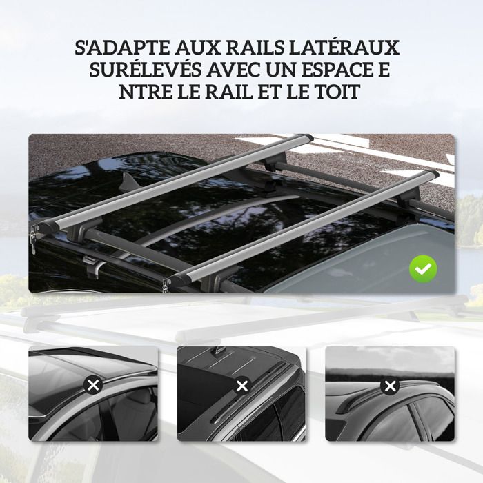 Barres De Toit Pour Suzuki Baleno 5P 2018 (68.093) - 130 Cm En Acier, Avec Kit De Montage, Charge Max 50 Kg, Pour Toit Sans Rails - 8