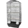 Cage à oiseaux en fil portable oiseau volière cage maison d'oiseau cage à animaux 46 * 36 * 93cm-0