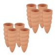 Lot de 8 cônes d'arrosage en argile - RELAXDAYS - Accessoire de jardinage - Blanc - Montage facile-0