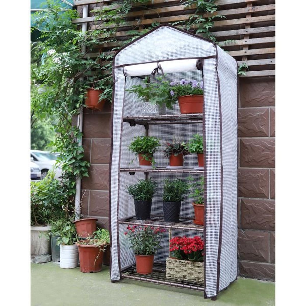 Sekey Serre De Jardin 4 Etages Etagere Avec Bache Amovible Balcon Terrasse Tente Serre Pour Les Tomates 69 X 49 X 158 Cm Achat Vente Serre De Jardinage Sekey Serre De Jardin 4 Eta Cdiscount