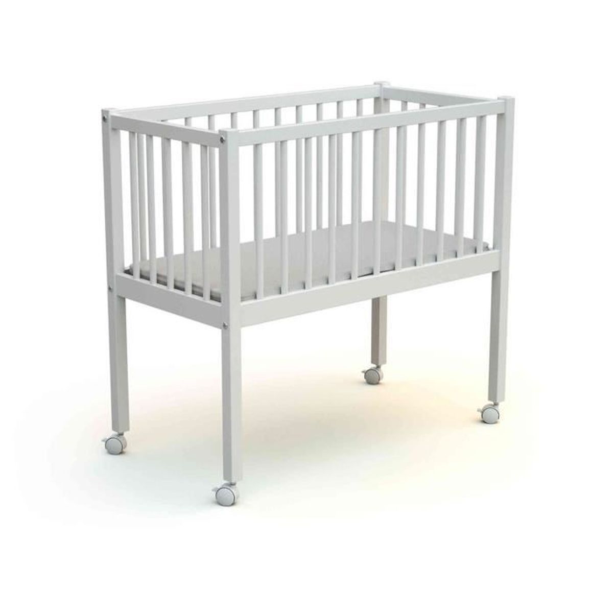 Berceau Bebe A Barreaux En Bois Laque Blanc 40x80 Achat Vente Berceau Et Support Cdiscount