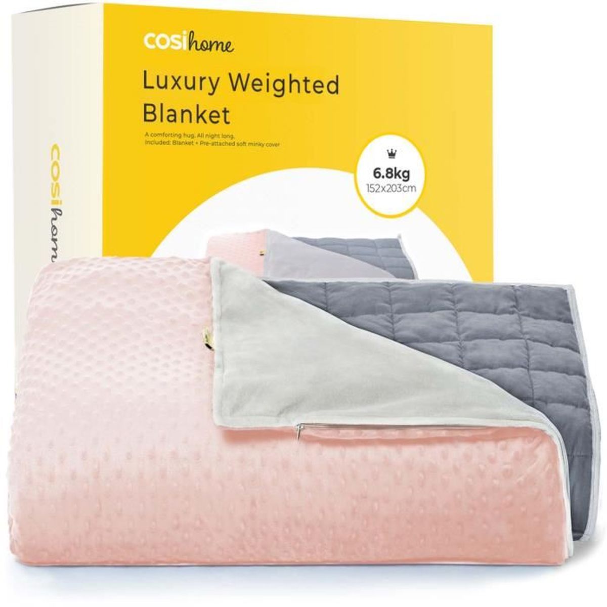 Cosi Home Couverture Lestée pour Adultes 152x203cm, 6,8kg Couverture Pondérée Thérapeutique