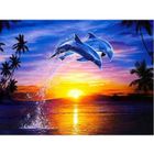 MELISSA & DOUG 5D Diamant Peinture par numéro Kits Complet Forage Rond Strass Photo Art Artisanat Maison décoration Murale Dauphin Amour 30x40 cm