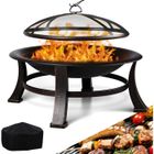 BRAND ZYQ Brasero Exterieur Ø 76 cm Brasero Barbecue avec Grille Foyer extérieur