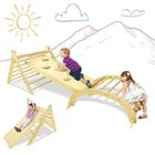 Jouet d'escalade pour enfants - AUFUN - Triangle d'Escalade 3 en 1 - Blanc - Bois de bouleau - Intérieur