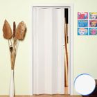 FORTE Porte pliante accordèon pvc blanc pastel bouton 83x214 reductible mod. Maya