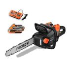 Tronçonneuse batterie sans fil 2x20V - FUXTEC FX-E2KSSET - longueur de coupe 35cm, batteries & double chargeur