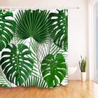 BIGILANTUH Rideau de Douche Tropical Jungle Plant Rideaux De Salle De Bains Étanche Anti-Moule Vert Feuilles Motif Polyester Tissu Décor À La