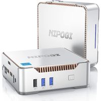 Mini PC NIPOGI GK3 Plus,Intel Alder Lake-N 95 ,16 Go de RAM 512 Go SSD M.2, Windows 11,Gigabit Ethernet,4K UHD,BT 4.2