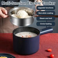 220V Petite casserole chaude à usage domestique cuiseur à nouilles électrique Marmite Électrique Multifonctionnelle 1.8L 