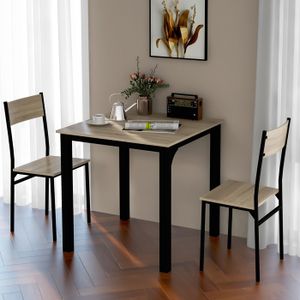 TABLE À MANGER COMPLÈTE Table à manger avec chaises - 70x70x75cm/40x38x86c