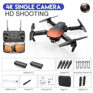 DRONE Sac 4K 2B-Orange EfruitE88 Pro Mini Drone, 4K, Cam