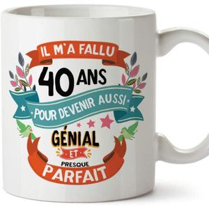 BOL Mug - Tasse Joyeux 40 Anniversaire - Il m'a Fallu 