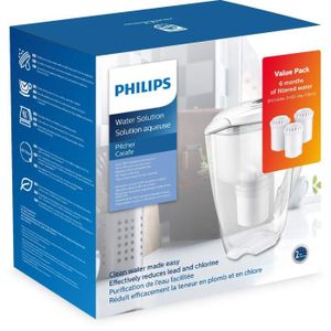 Philips Micro X-Clean Carafe filtrante /à d/ébit rapide Blanc 2,6 l