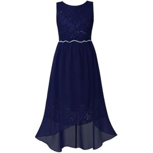 ROBE DE CÉRÉMONIE Freebily Enfant Fille Robe de Soiree Longue Paillettes Robe d'Anniversaire Cérémonie Mariage Fille Sans Manches Fête 4-16 Ans