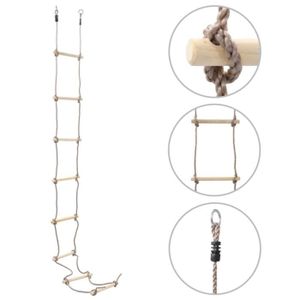 ECHELLE 20309•SOLDES] Excellent Échelle de corde pour enfants 290 cm Bois - SuperSize:2,5x30 cm ,Style Rétro Classique