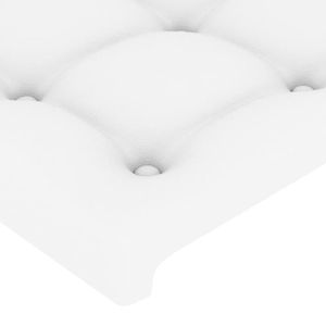 TÊTE DE LIT Tête de lit esthétique et robuste - SALUTUYA - simili cuir - blanc - 90 x 5 x 78-88 cm (L x P x H)