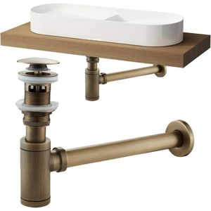 SIPHON DE LAVABO Siphon rond en laiton pour lavabo de salle de bain