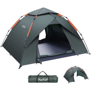 TENTE DE CAMPING Amflip Tente de Camping 3 Homme Personnes Tente Au