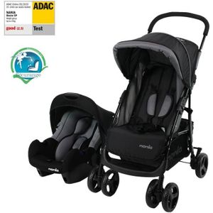 Poussette double inline Twiner BABYGO + 2 Siège auto Cosy Twi - Hamac |  Beebs