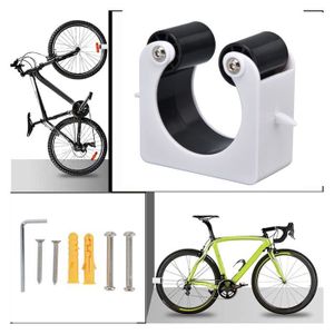 Porte-vélos, porte-vélos mural avec revêtement en caoutchouc, pour 2 vélos,  supports muraux pour vélo intérieur et extérieur