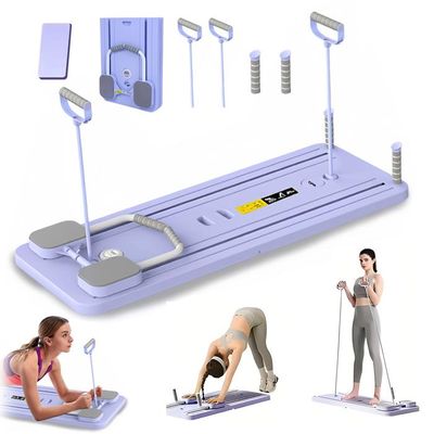 Planche Pilates Réformateur Pliable Multifonction 5 En 1 Avec Compteur LED - Reformer Fitness Complet