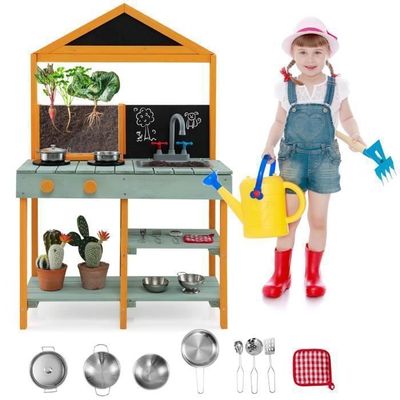 LINFUN KIDS - Gâteau D'anniversaire En Bois à Découper, 2 étages, Jeu De Dinette Et Nourriture Factice, Cadeau éducatif Pour Enfant 3 4 5 Ans