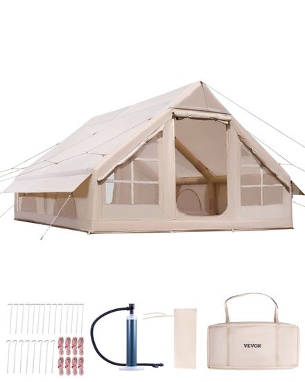 KIKILIVE Tente De Caping Gonflable, 4 à 6 Personnes, Tente Gonflable Pour Caping, Installation