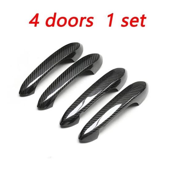 4 Protecteurs Bord De Porte Voiture - Autocollants Carbone Anti-Rayures