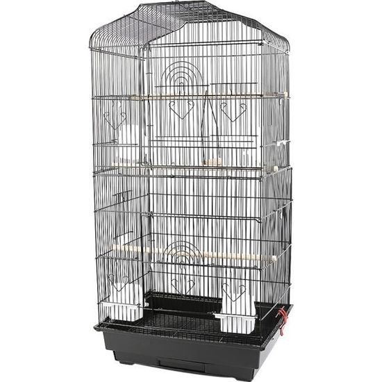 Cage à oiseaux en fil portable oiseau volière cage maison d'oiseau cage à animaux 46 * 36 * 93cm
