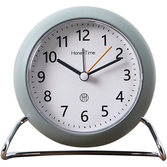 OWill Réveil Vintage Double Cloche - Réveil Matin Silencieux Avec Veilleuse Pour Gros Dormeurs