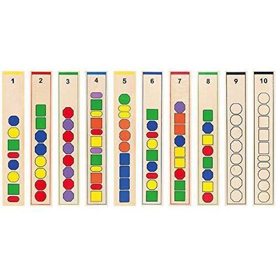 Jeu D’empilage De Couleurs En Bois – Puzzle Rapidité Et Correspondance – Jouet De Tri Avec Perles Lisses – Pour Enfants Et Adultes