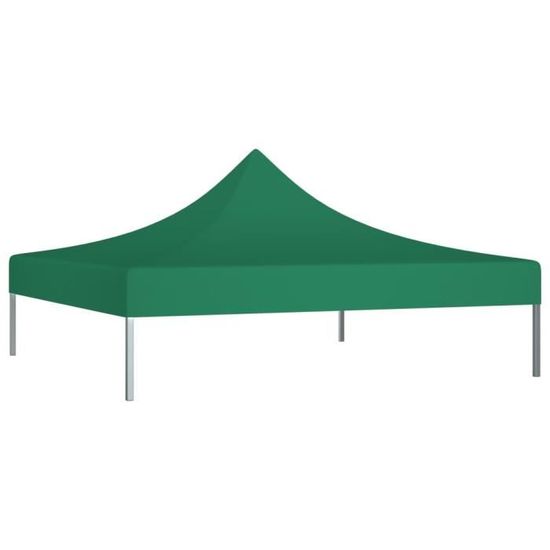 (418473) [Meilleures Mobiliers] Toit de tente de réception Décor - Auvent de Remplacement Toile de Tonnelle 3x3 m Vert 270 g-m²