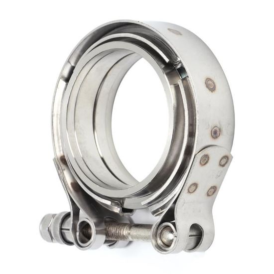 Collier De Serrage V-Band 3 Pouces - Kit Avec 1 Pince Et 2 Brides Acier Inoxydable, Pour échappement, Turbo, Soupape