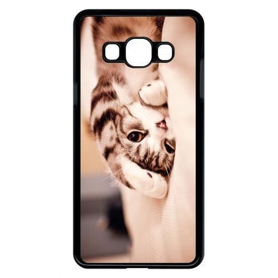 Coque galaxy j3 pro - chaton fatigue - noir - Cdiscount Téléphonie, image size:550x550