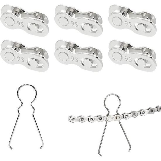Maillon De Chaîne De Vélo 4 Paires - Connecteur Lien Pour Chaîne 12 Vitesses Vélo Acier (Or)