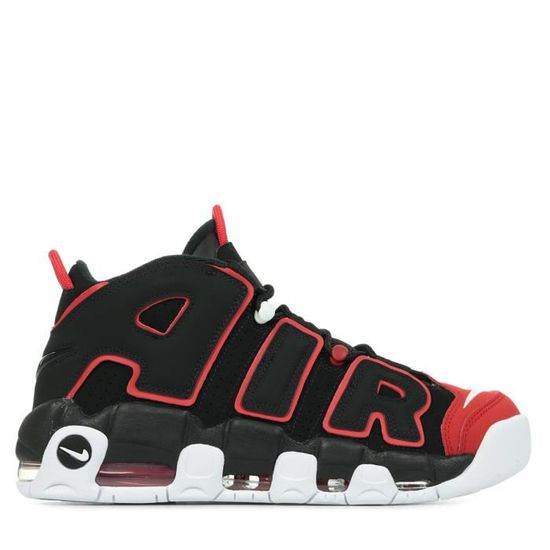 nike air more uptempo black and red