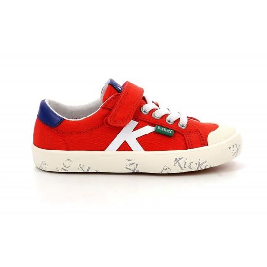 Baskets Kickers Welly Pour Enfants - Cuir Souple, Fermeture Lacets + Zip, Semelle Confortable - Mixte