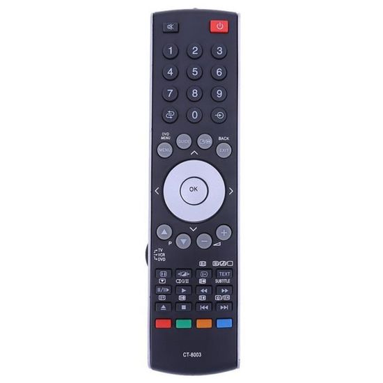 GOUYESHO Télécommande Universelle Pour TV Toshiba – Modèles 32RL838, 40TL868, Etc. (CT-90388) – Noir, Piles AAA Non Incluses