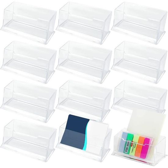 Présentoir Simple Couche Capacité 60 Cartes Présentoir à Cartes De Visite Transparent Liwein - 10 Porte-Cartes Acrylique Pour Bureau Porte Vue 60 Vues