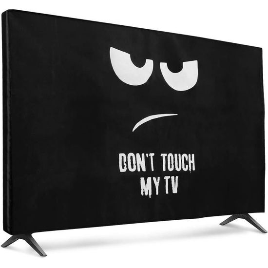 Housse De Protection Anti-Poussière Pour TV 98-100 Pouces - Tissu Doux Polyester - Grise - Design Universel