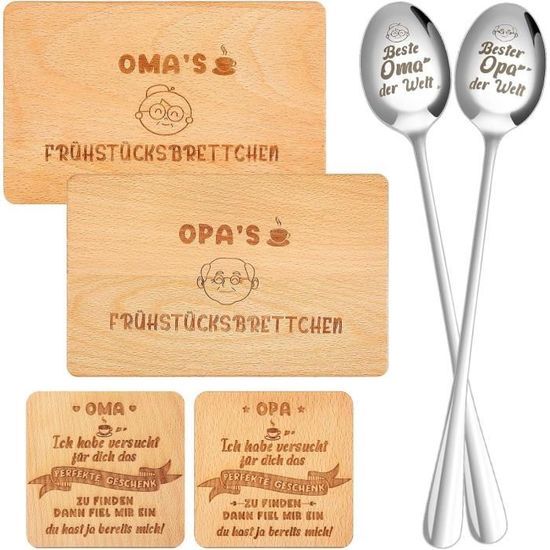 Mangeoire à Oiseaux En Bois Gravée "Opas Piepshow" - Cadeau Pour Grand-père, Anniversaire, Jardin Ou Balcon