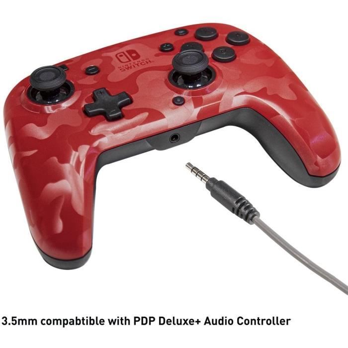 Casque gaming filaire - PDP - Airlite Nintendo Switch - Licence officielle Nintendo - Microphone flexible - Bleu néon et rouge néon